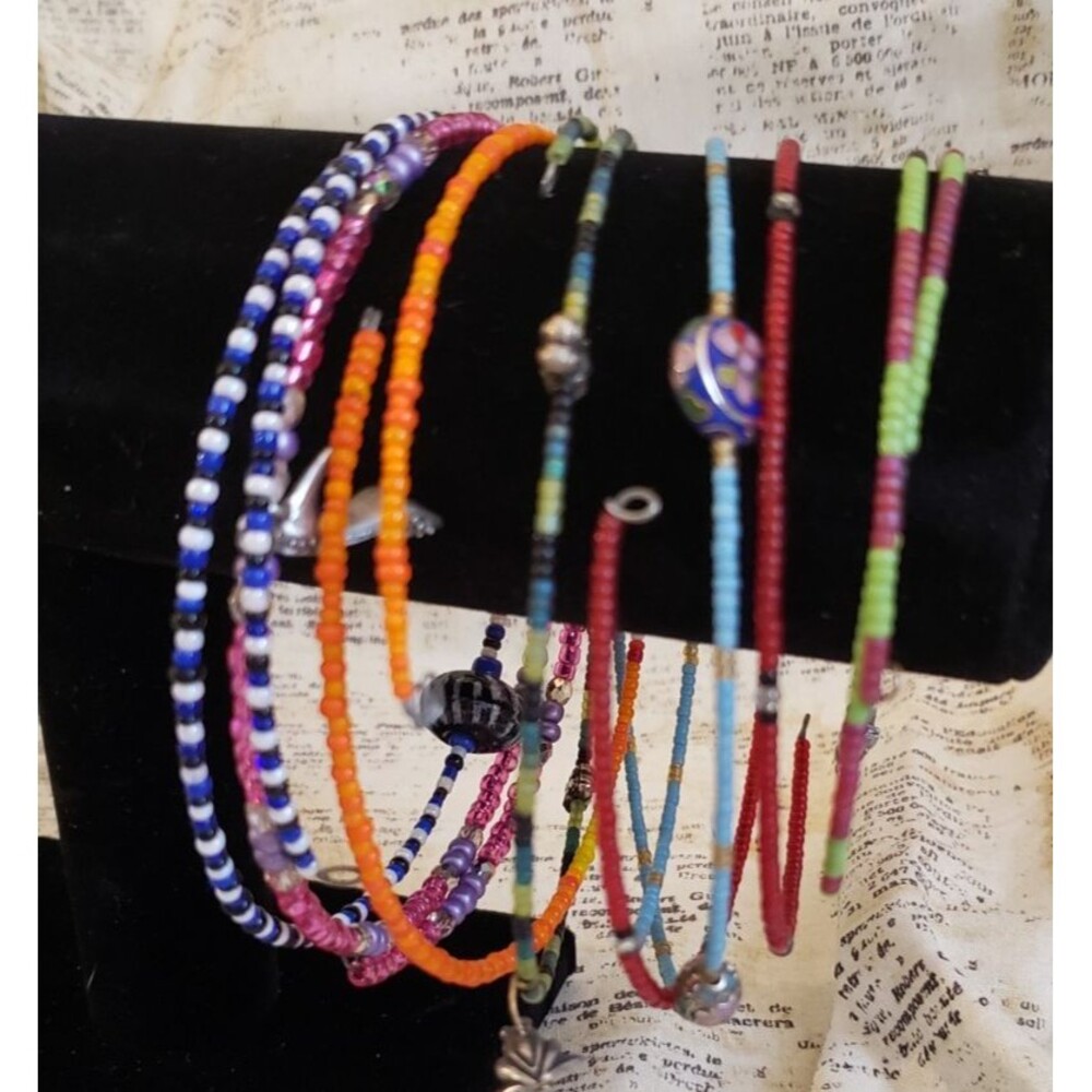 Bohemian - 7 Open Ended Bangles/Bracelets/Necklaces/Ankle Bracelets with Charms